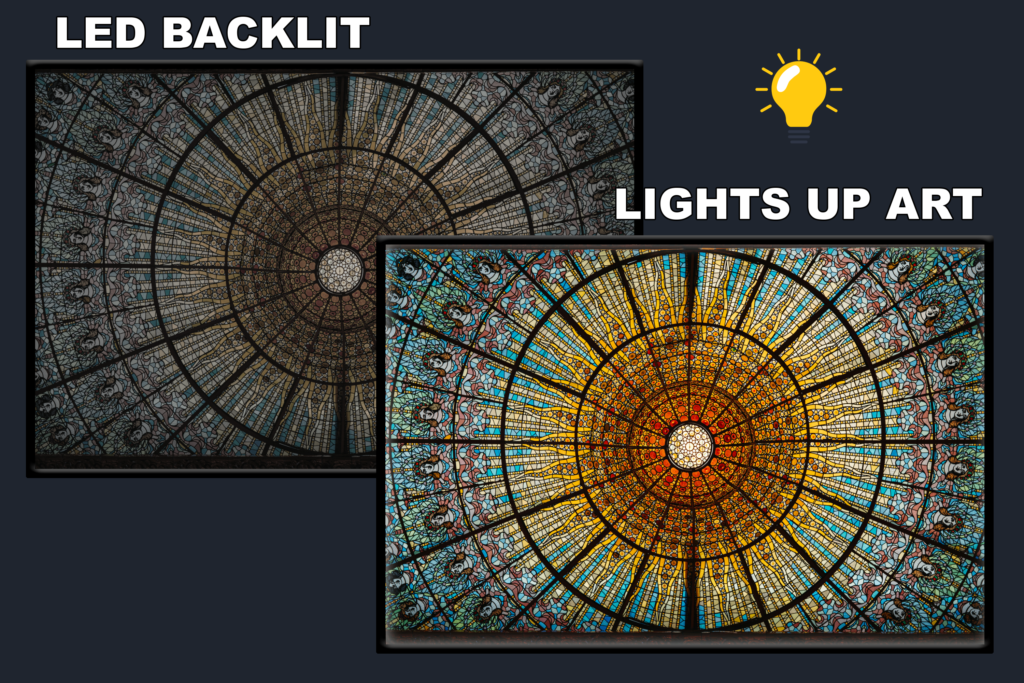LED Backlit Stained Glass Wall Art – Grand
