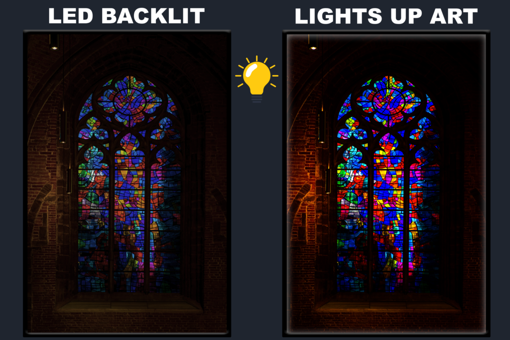 LED Backlit Stained Glass Wall Art – Grand Church