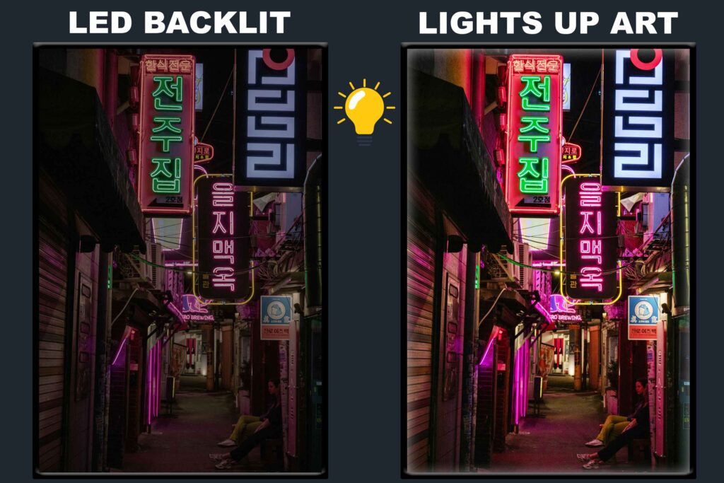 LED Backlit Cyberpunk Wall Art – Alley Korea Neon Signs