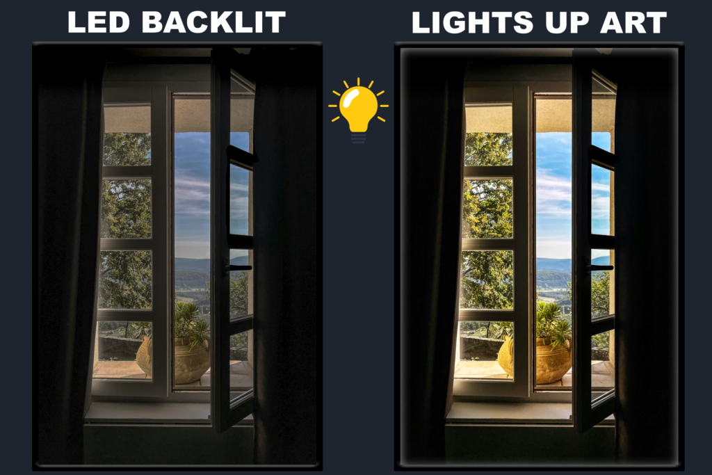 LED Backlit Window View Wall Art – Mountain View