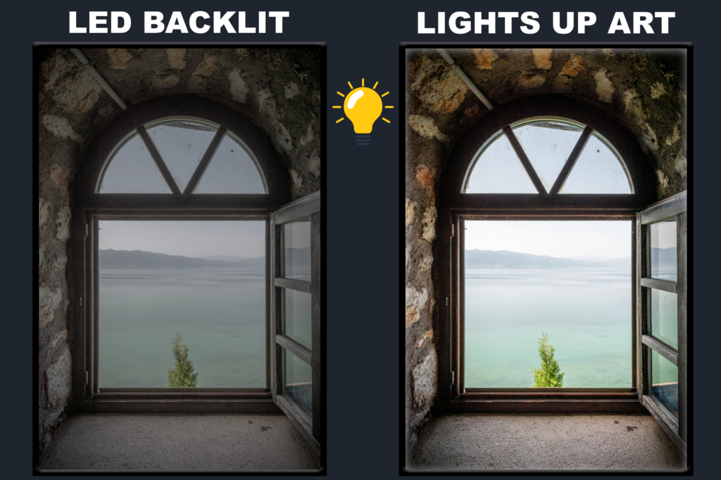 LED Backlit Window View Wall Art – Ocean