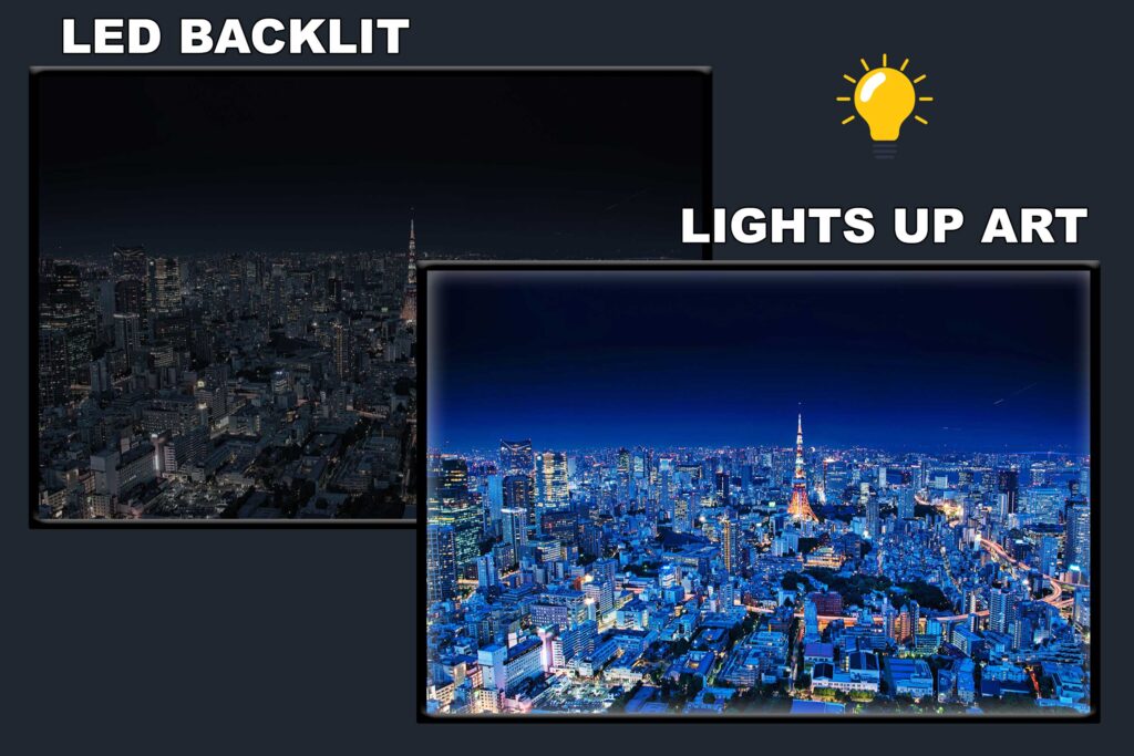 LED Backlit Japanese Wall Art – Tokyo Aerial Night View