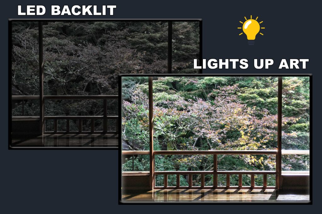 LED Backlit Japanese Wall Art – Ruriko-in Temple Kyoto