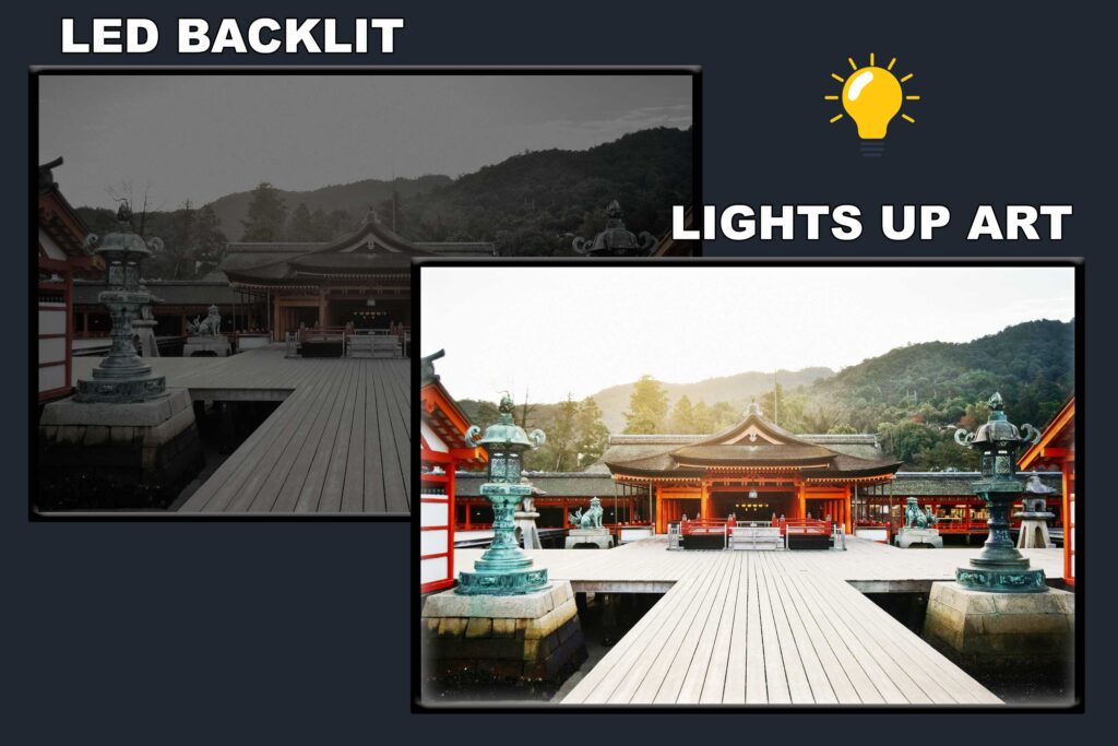 LED Backlit Japanese Wall Art – Itsukushima Shrine