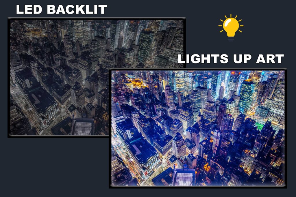 LED Backlit Cyberpunk Wall Art – New York Nightlife