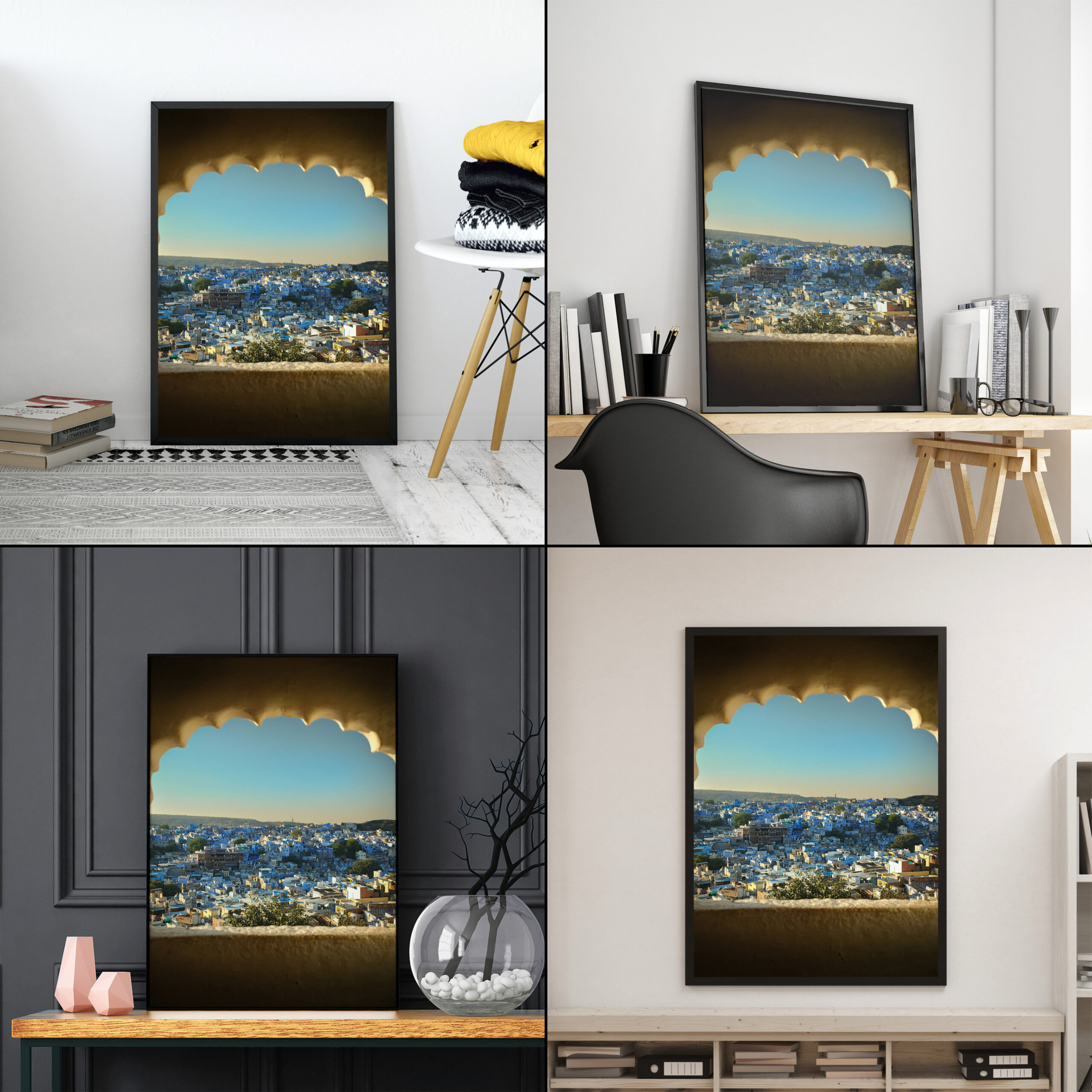 LED Backlit Window View Wall Art – Wave Arch - Image 2