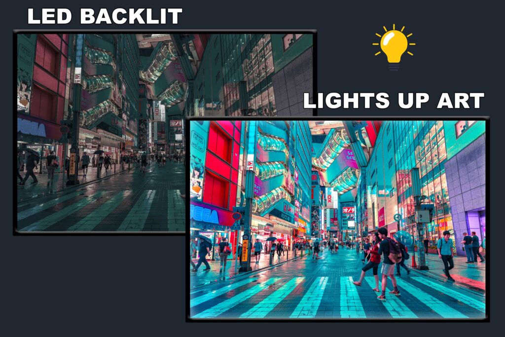 LED Backlit Japanese Wall Art – Tokyo Night Street