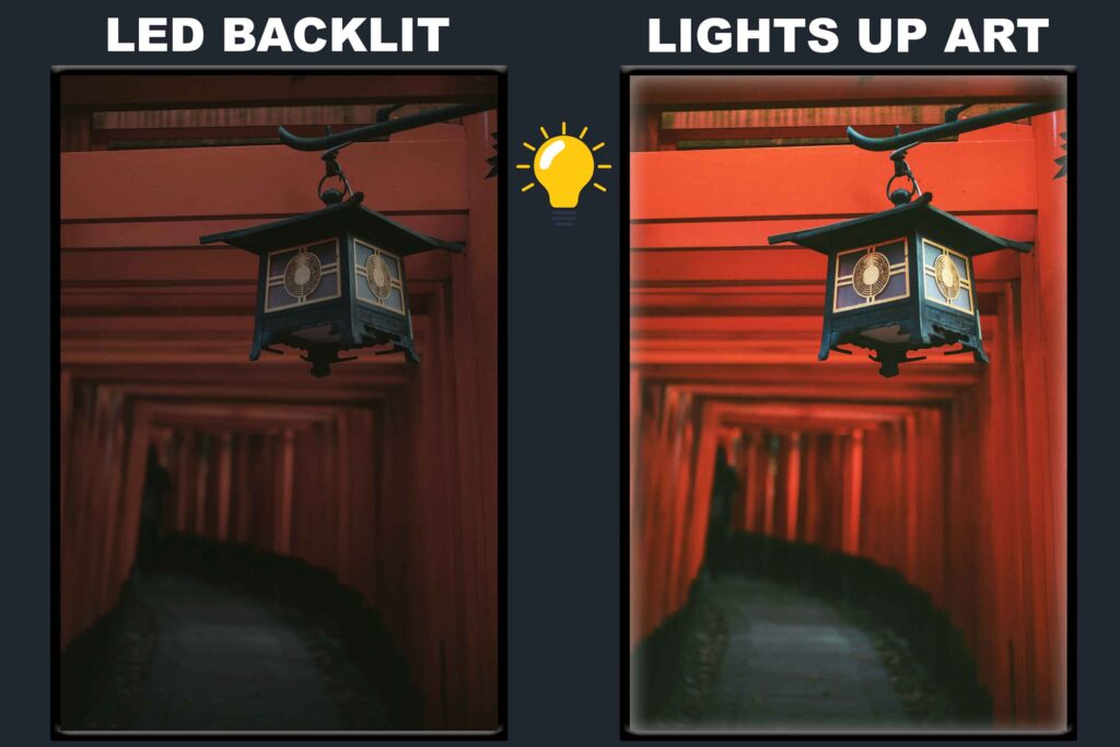 LED Backlit Japanese Wall Art – Kyoto Lantern Passage