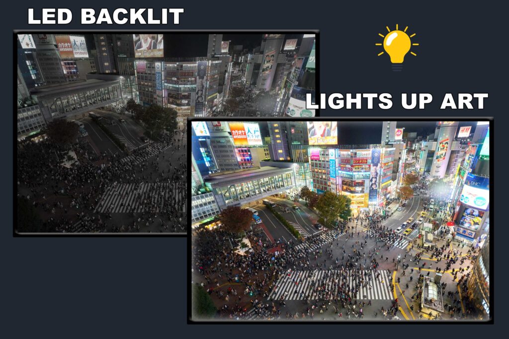 LED Backlit Japanese Wall Art – Shibuya Crossing Tokyo