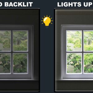 LED Backlit Window View Wall Art – Grey Window