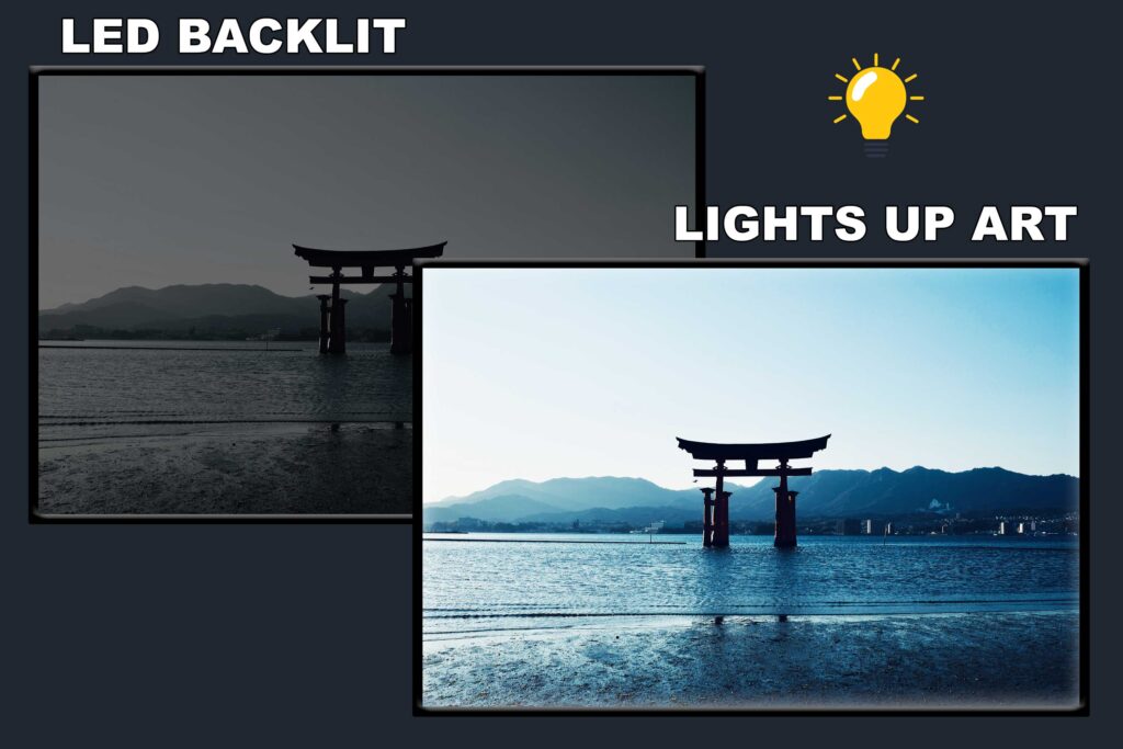 LED Backlit Nature Wall Art – Pavilion beside the Water