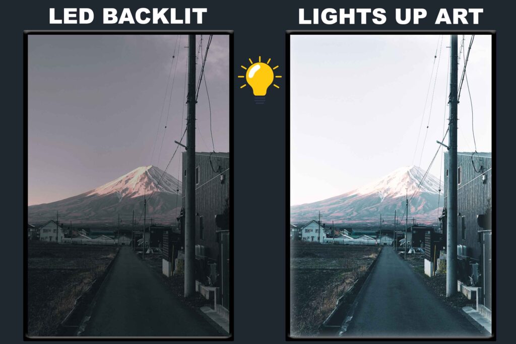 LED Backlit Nature Wall Art – Mountain Road