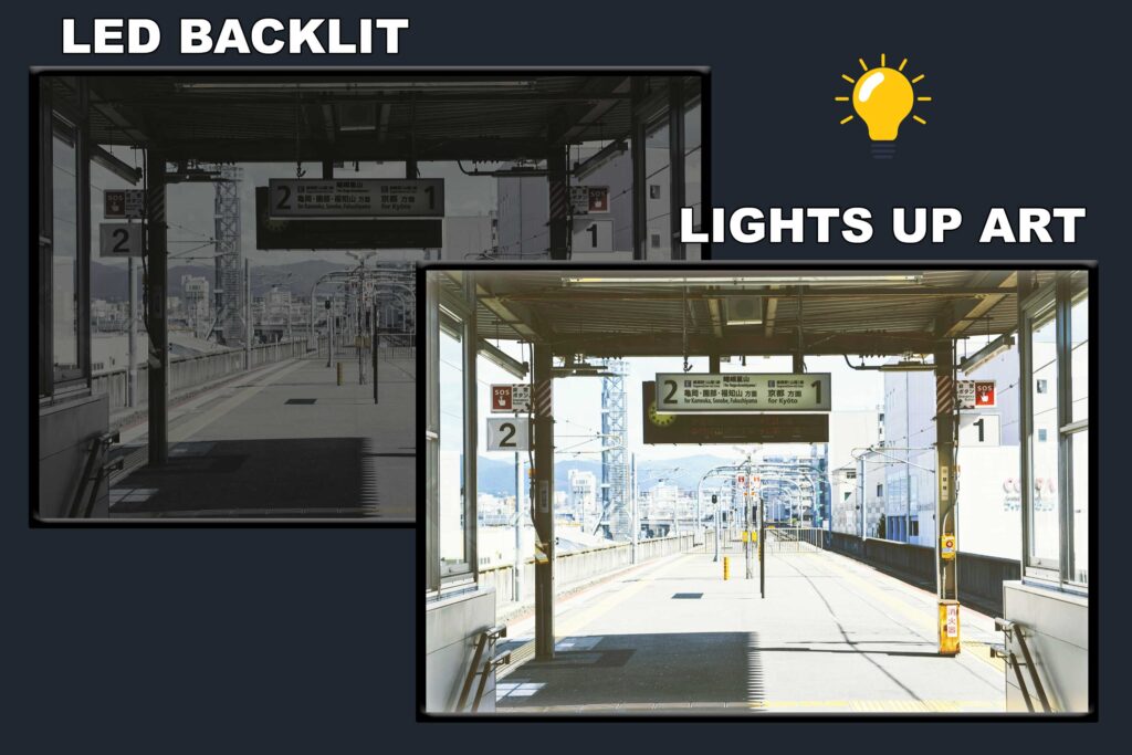 LED Backlit Japanese Wall Art – Japanese Train Station Platform