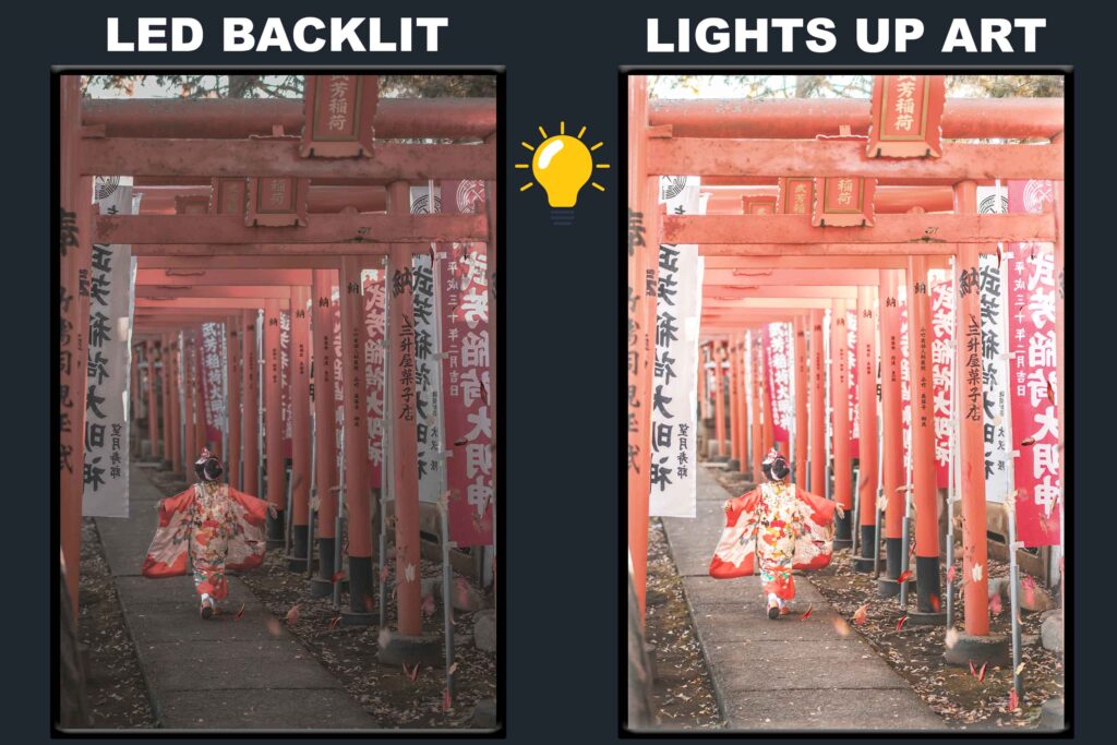 LED Backlit Japanese Wall Art – Ikebukuro Tokyo