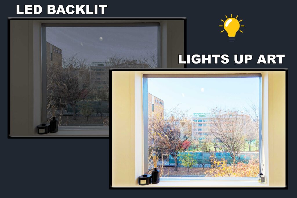 LED Backlit Window View Wall Art – Cityscape Window View